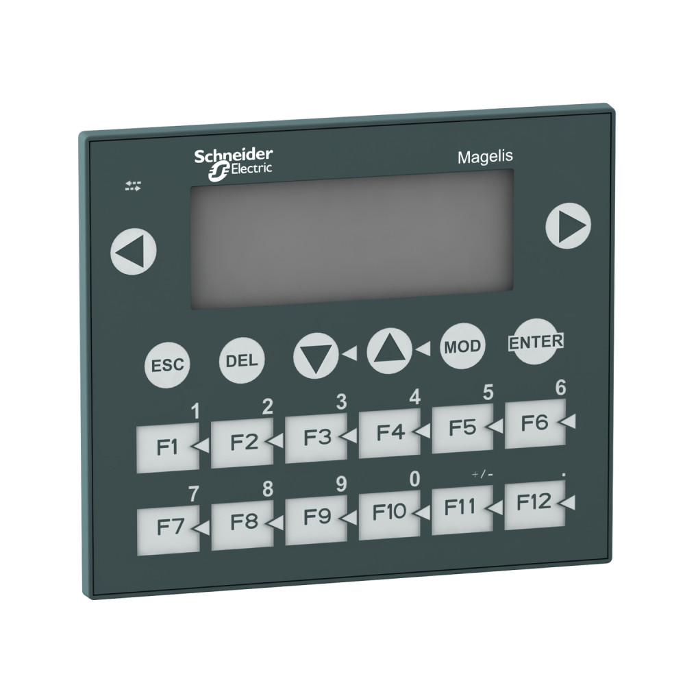 Schneider XBTR400 Compact Panel with Keypad - Green Matrix Screen, 122 x 32 Pixels, 5V DC