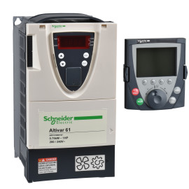 Schneider ATV61H075M3 Variable Speed Drive – 0.75kW 1HP – 200-240V – IP20 – Reinforced
