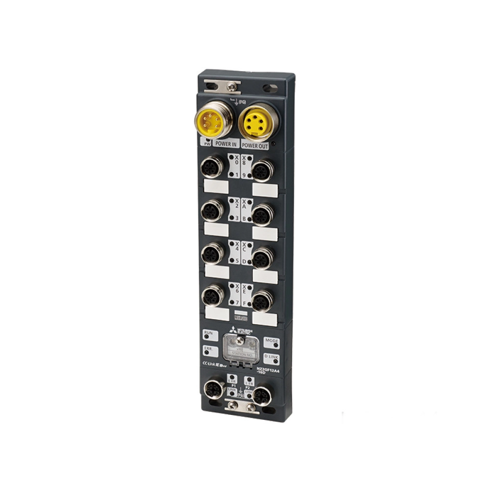 Mitsubishi NZ2GF12A4-16D PLC CC-Link IE Field I/O Module – 16 Channel Input / Plus Common – IP67 Rated