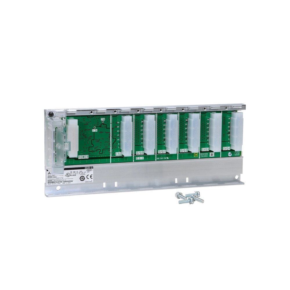 Mitsubishi Q35B PLC Q Series Base Unit with Power Supply, CPU, and 5 I/O Slots