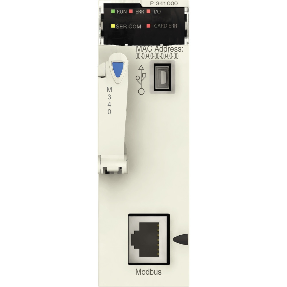 Schneider BMXP341000 M340 Processor Module - 512 Discrete + 128 Analog I/O - Modbus