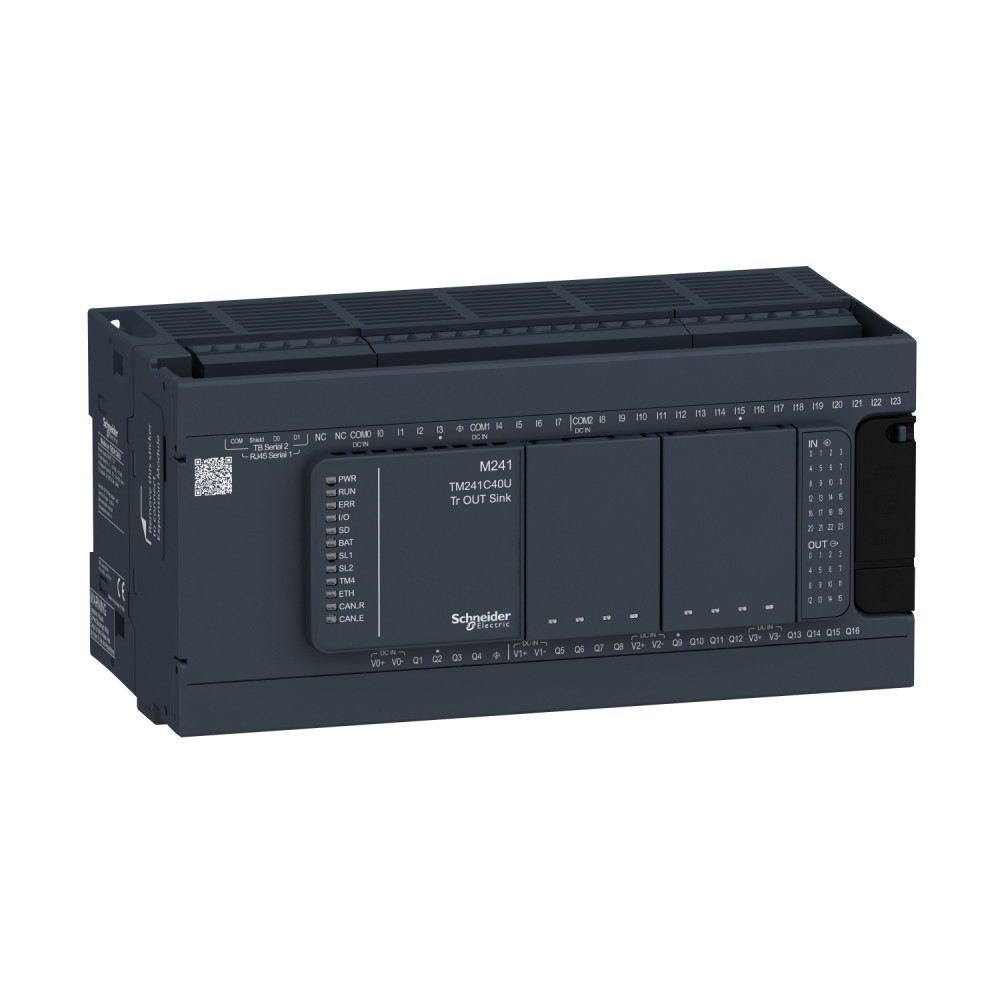 Schneider TM241C40U Controller M241 – 40 I/O Transistor NPN