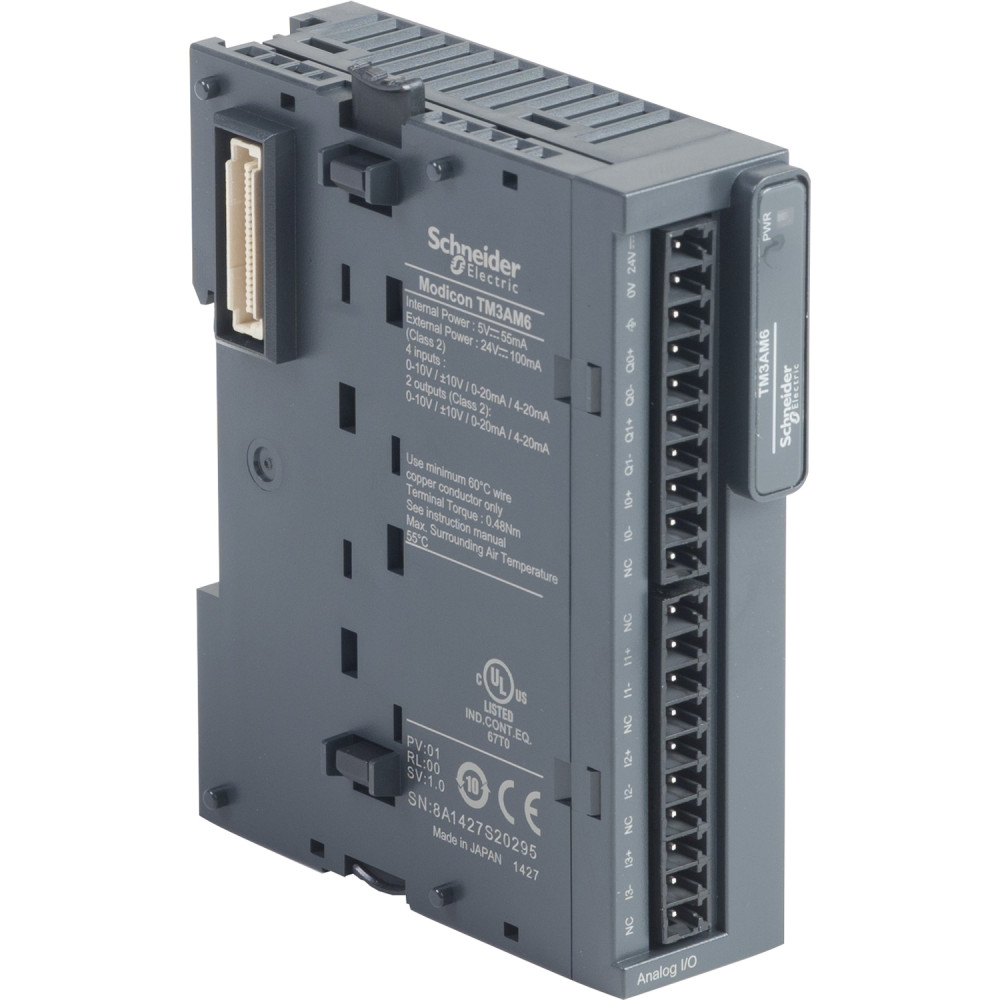Schneider TM3AM6 Module - 4 Analog Inputs and 2 Analog Outputs