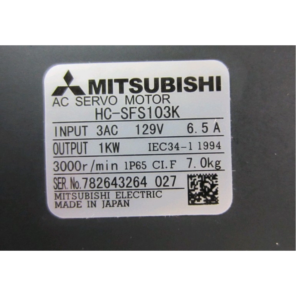Mitsubishi HC-SFS103K Servo Motor 1kW