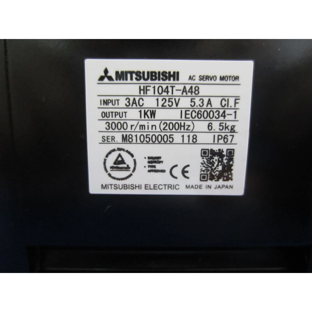 Mitsubishi HF-104T-A48 Servo Motor – 1kW 3000RPM Precision Drive
